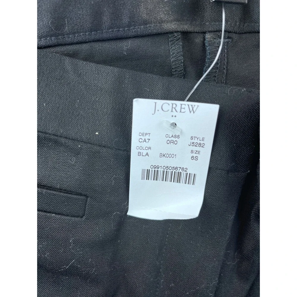 J.Crew Dress Pants Womens‎ 6/S Mercantile Mid Rise Ankle Crop Stretch Black NWT